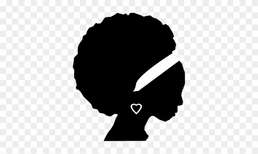 Curly World - African American Woman Silhouette #1250904