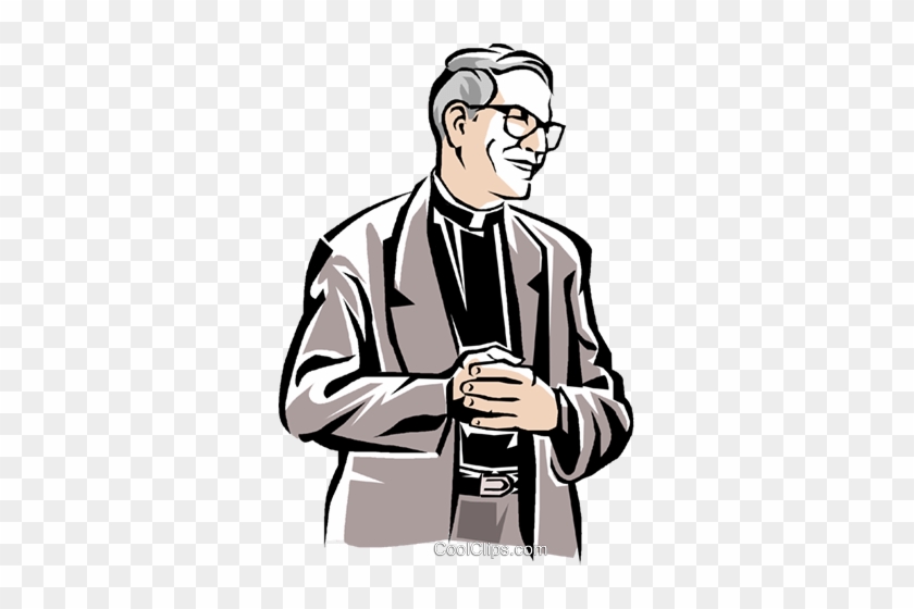Priest Royalty Free Vector Clip Art Illustration - Cartoon #1251692