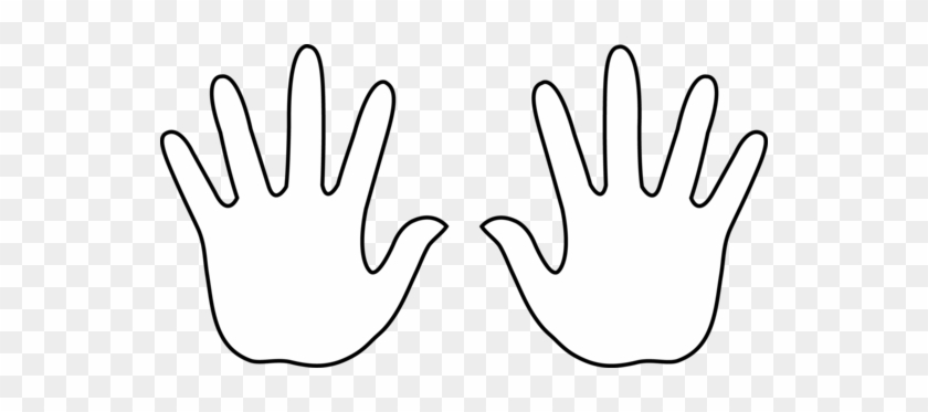 Handprints Clipart - White Hand Prints #1252086
