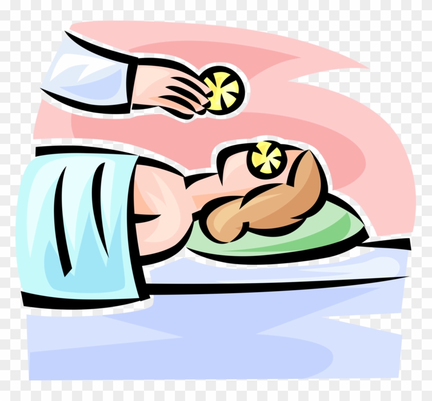 Vector Illustration Of Relaxing At Spa With Facial - Vector Illustration Of Relaxing At Spa With Facial #1252483