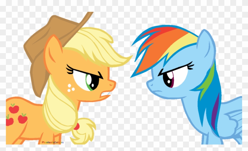 Free Applejack And Rainbow Dash Kiss - Mlp Applejack And Rainbow Dash Vector #1253026