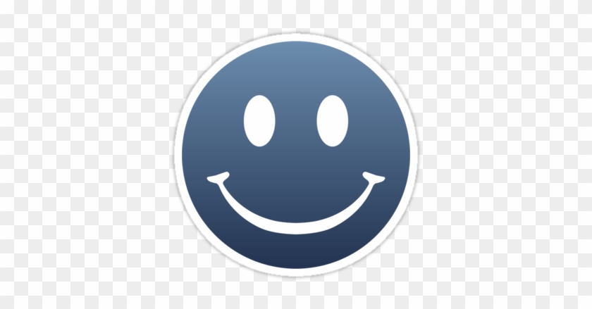 Blue - Smiley - Face - Png - 3in X 2in Oval Or Oregon Sticker Vinyl Car Window State #1253640