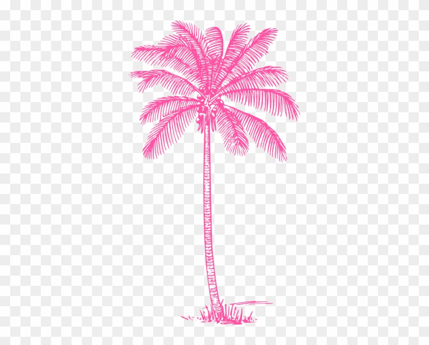 Pink Palm Tree Clip Art At Clker Com Vector Clip Art - Pink Palm Trees Png #1254935