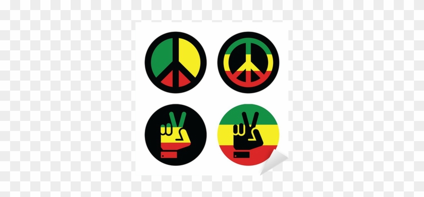 Rasta Peace, Hand Gesture Vector Icons Set Sticker - Cafepress Funky Peace Symbol Cap - Unique Baseball #1255359