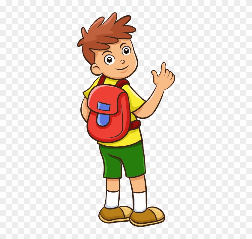 Cartoon Child Drawing Clip Art - الولد في المدرسة كرتون #1255584