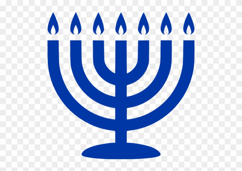 Royal Azure Blue Menorah Icon - Menorah Icon #1256106