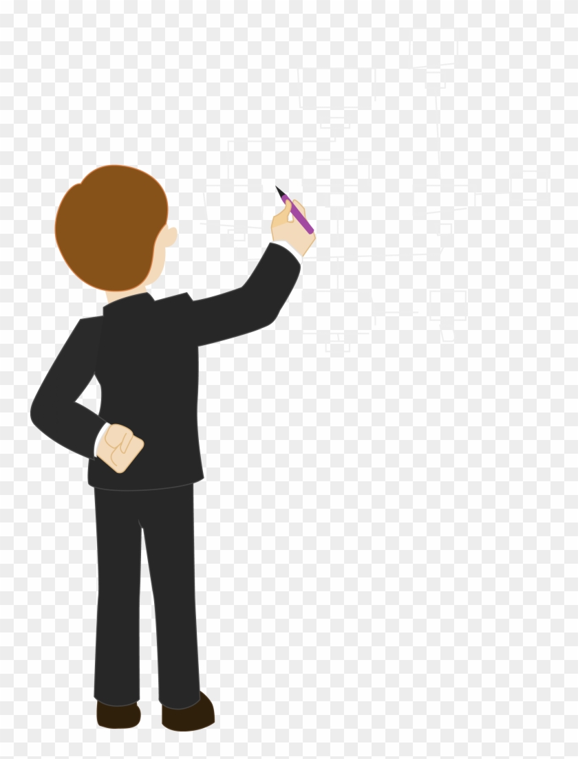 Man Drawing Flowchart - Whiteboard #1256127