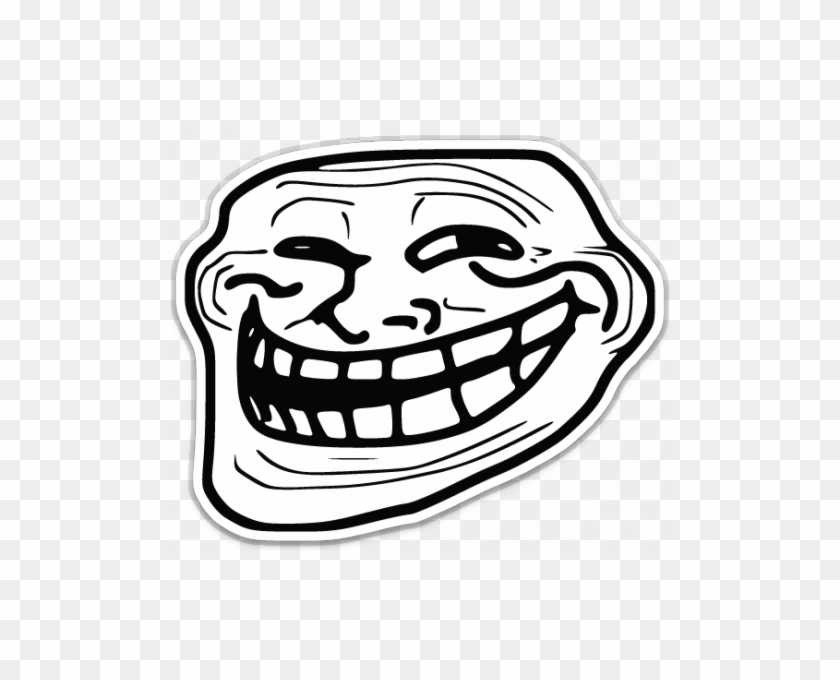 Troll Face Meme Shaped Sticker Unixstickers - Troll Face Jpg #1256370