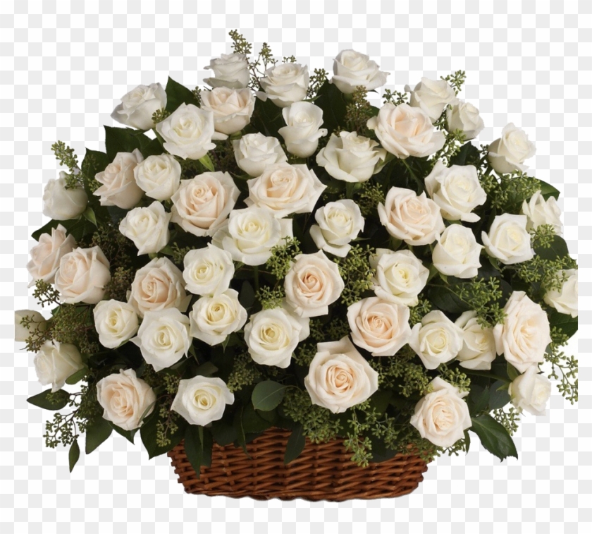 White Roses Png Hd Background - White Rose Fireside Basket Hd #1256642