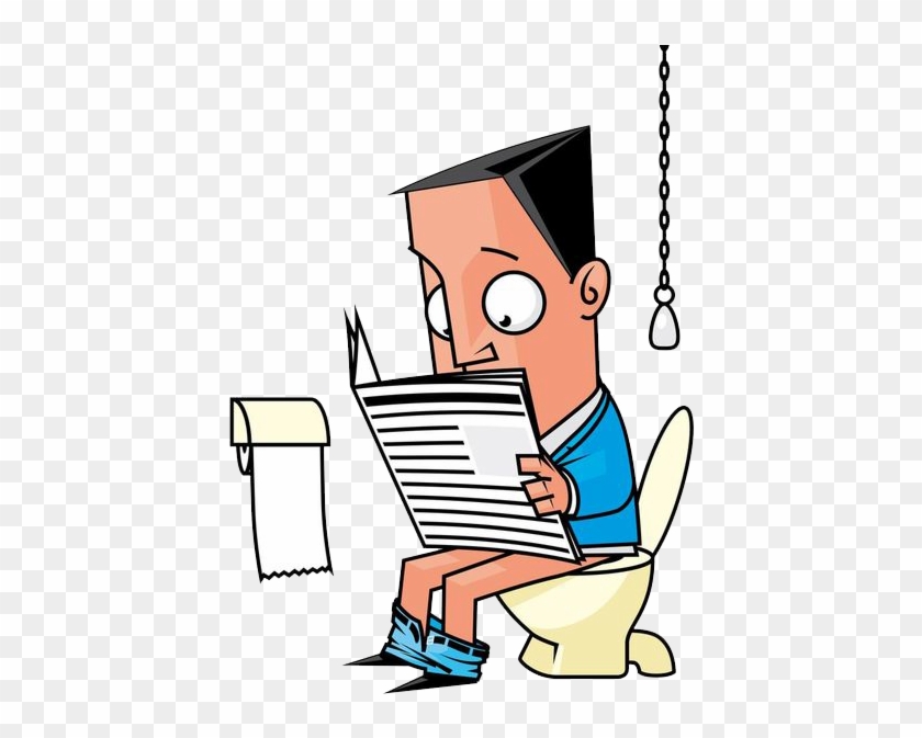 Toilet Stock Illustration Royalty-free Cartoon - Cartoon Person On Toilet #1256923