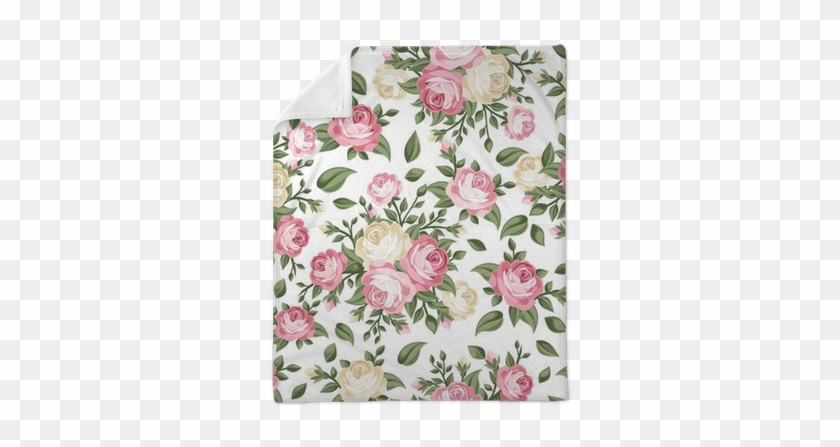 Seamless Pattern With Pink And White Roses - White And Pink Floral Pattern #1257342
