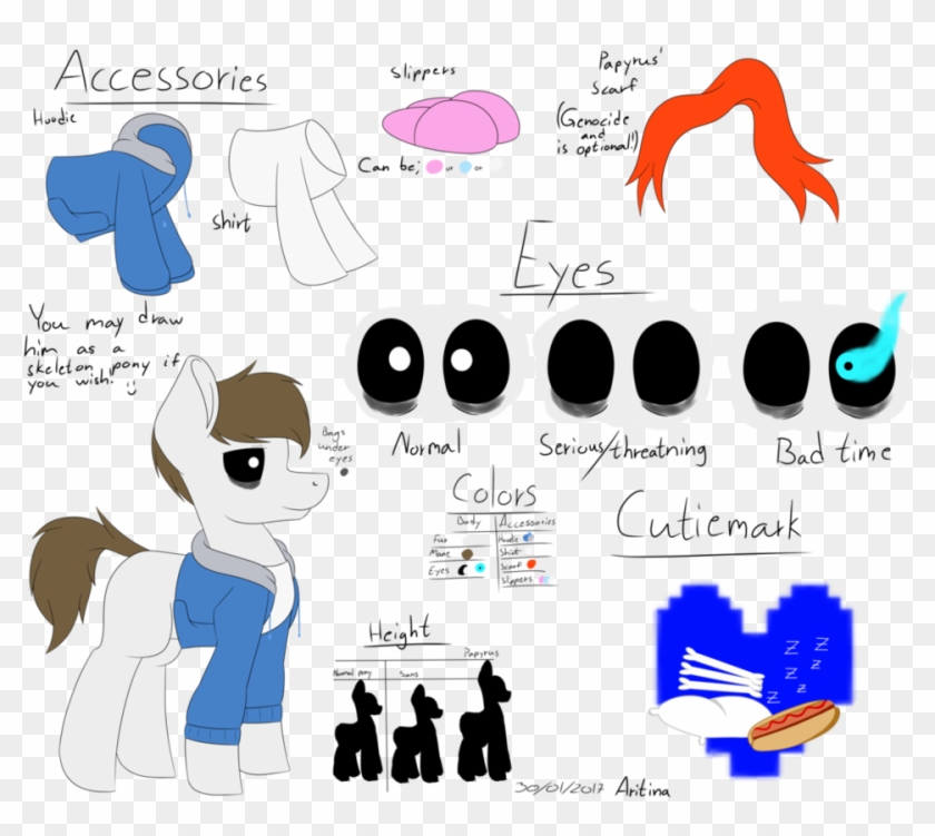 Ponytale ~ Sans [reference Sheet] By Aritina - Reference Card #1258020