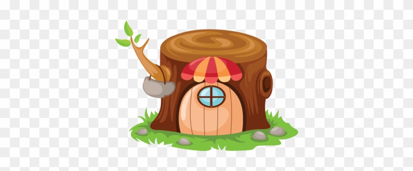 Fairy Tale Cartoon House - Tree House Wall Sticker - Bee House #1258213