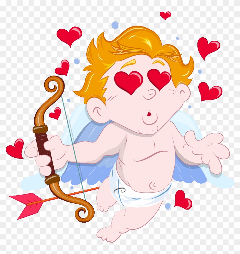 Cupid Encapsulated Postscript Clip Art - Anjo Com Arco Flecha Png #1259151