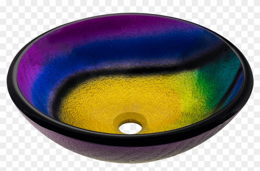619 - Mr Direct 619 Frosted Rainbow Glass Vessel Bathroom #1259281