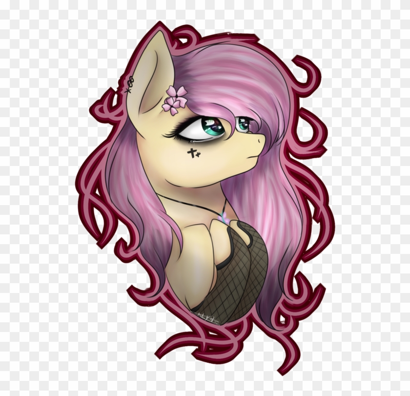 Rubyblossomva, Clothes, Emoshy, Fluttershy, Goth, Hooves - Cartoon #1259393