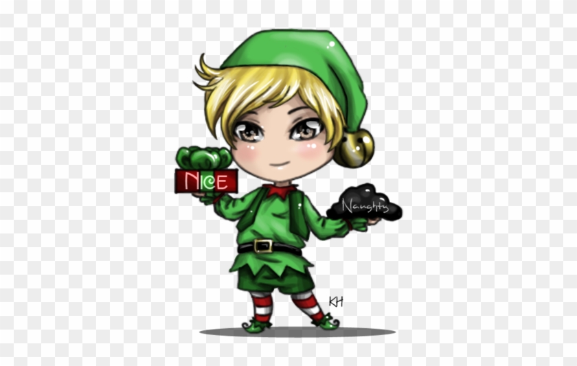 The Naughty Or Nice Elf By Katoons88 - Cartoon #1259816