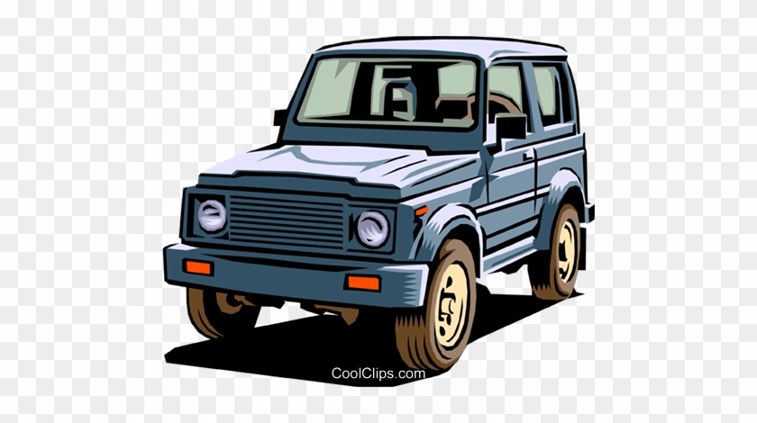 4 Wheel Drive Vehicle Royalty Free Vector Clip Art - 4 Wheel Drive Car Vector #1259849