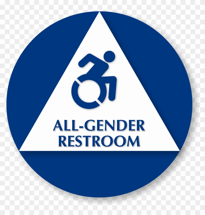 All-gender Restroom Sign With New Accessibility Symbol - Restroom Wheelchair #1260438