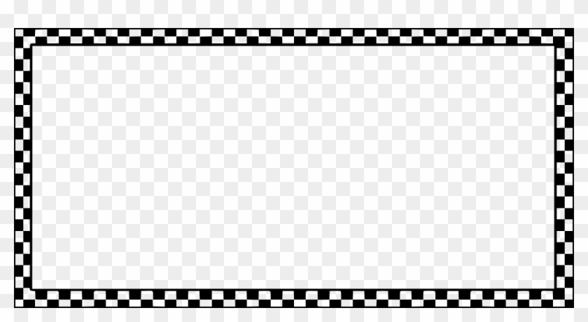 Black And White Border Clip Art - Checkered Border #1260674