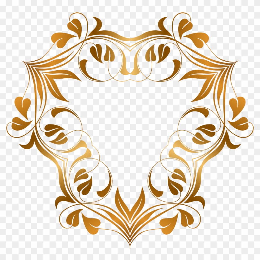 Clipart - Bunga Warna Gold Vector Png #1260692