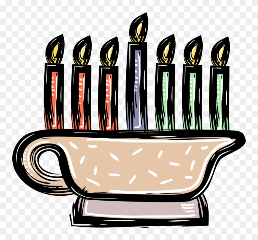 Vector Illustration Of Traditional African Kinara Candle - Vector Graphics #1260970