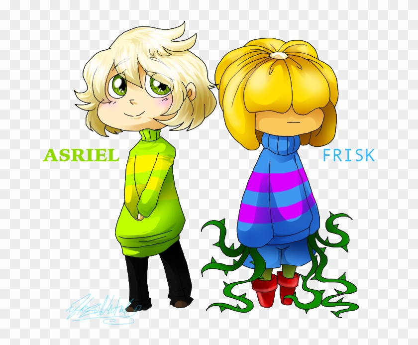 Overtale Chibi- Asriel Frisk By Hezuneutral On Deviantart - Overtale Frisk X Asriel #1261060