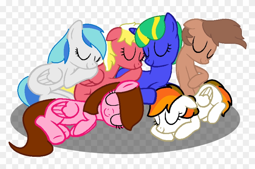 Sleeping My Mane 6 By Twittershy - Cartoon #1262455