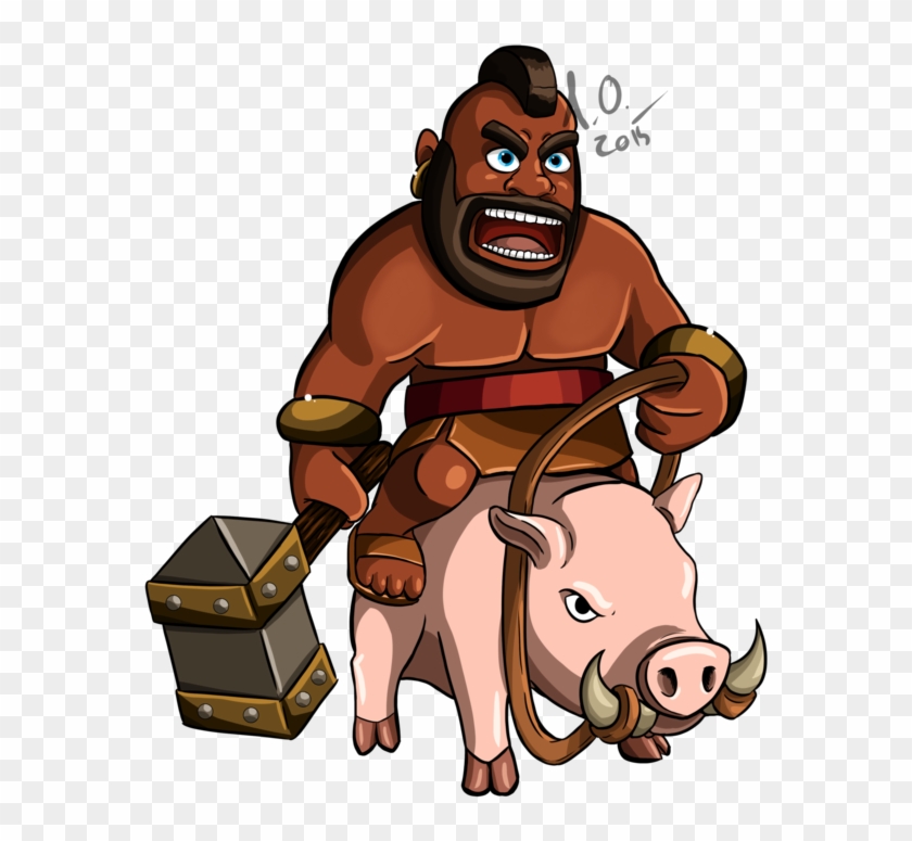 Commission - Clash Royale Hog Rider Drawing #1264073