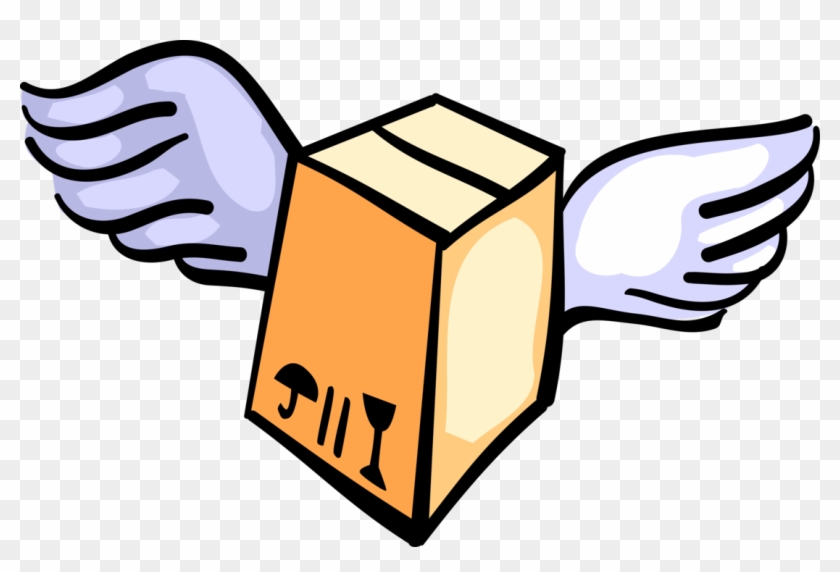 Vector Illustration Of Fragile Shipping Crate Box Delivered - Vector Illustration Of Fragile Shipping Crate Box Delivered #1264238