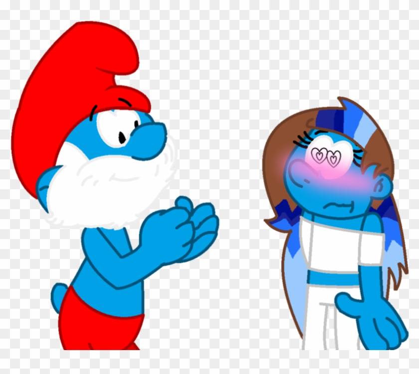 Blue Sapphire X Papa Smurf 2 By Mixelfangirl100 - Cartoon #1264855