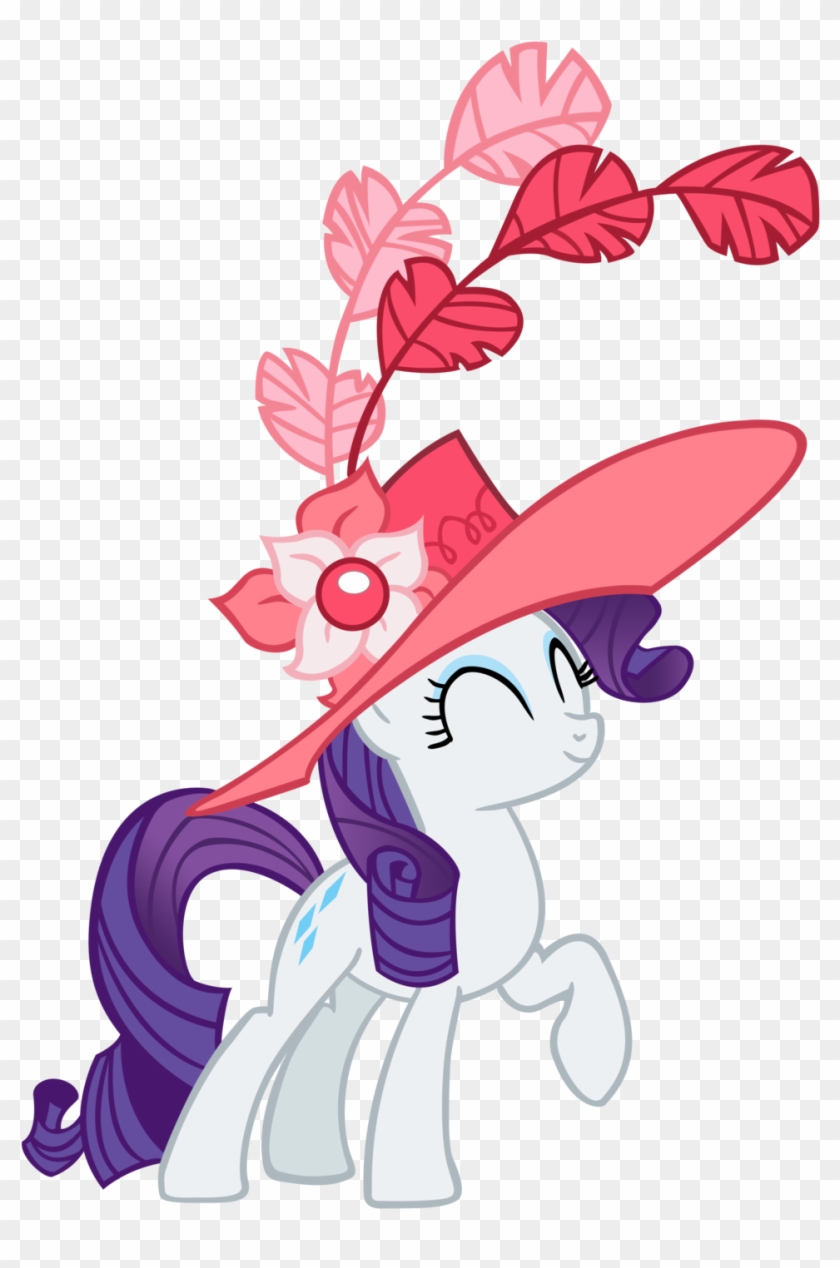 Rarity With Pink Hat Vector By Vixolof96 - Cartoon #1264918
