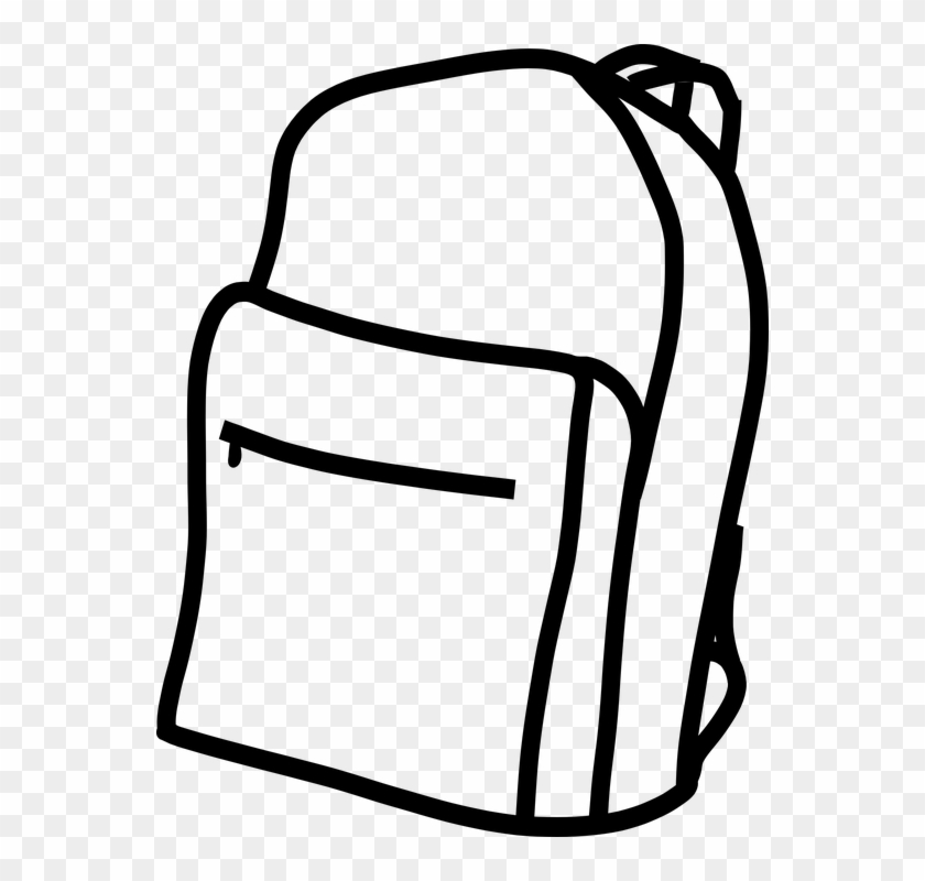Collection Of Backpack Clip Art - Back Pack Black And White #1264976