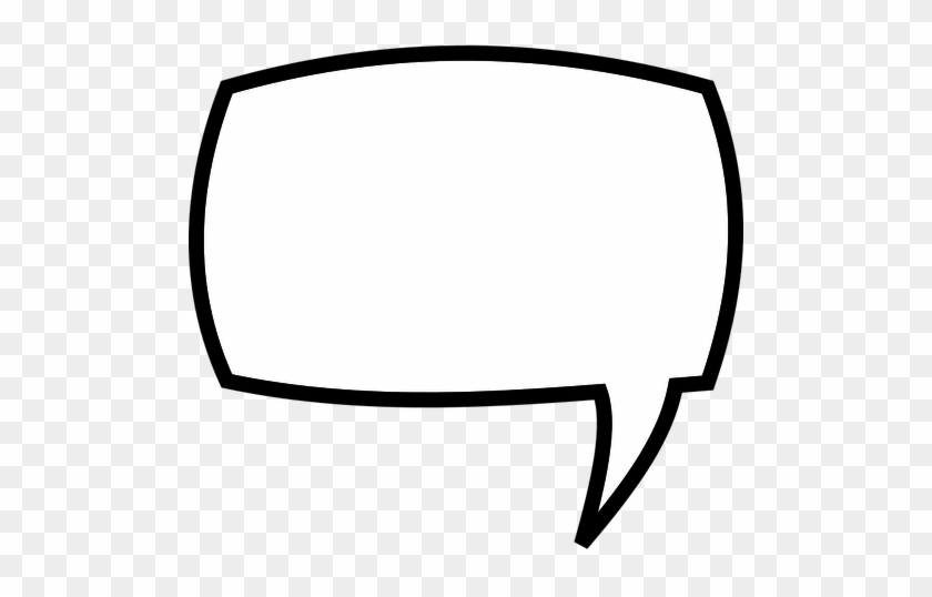 Vector Clip Art Rectangular Comic Speech Bubble - Nubes De Conversacion Vector #1264988