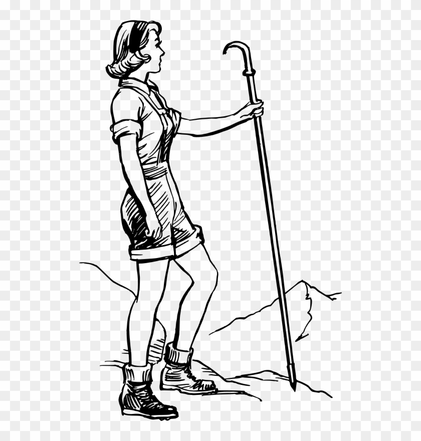 Medium Image - Hiking Drawing #1265054