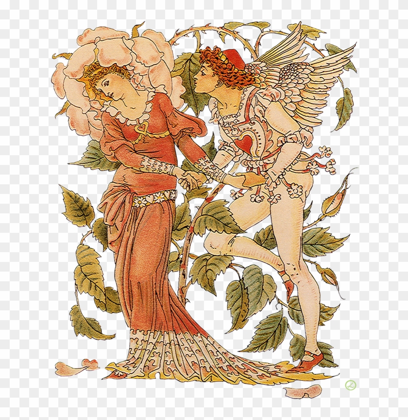 Vintage - Vintage Viktorianische Kunst, Rose Durch Grußkarte #1265331