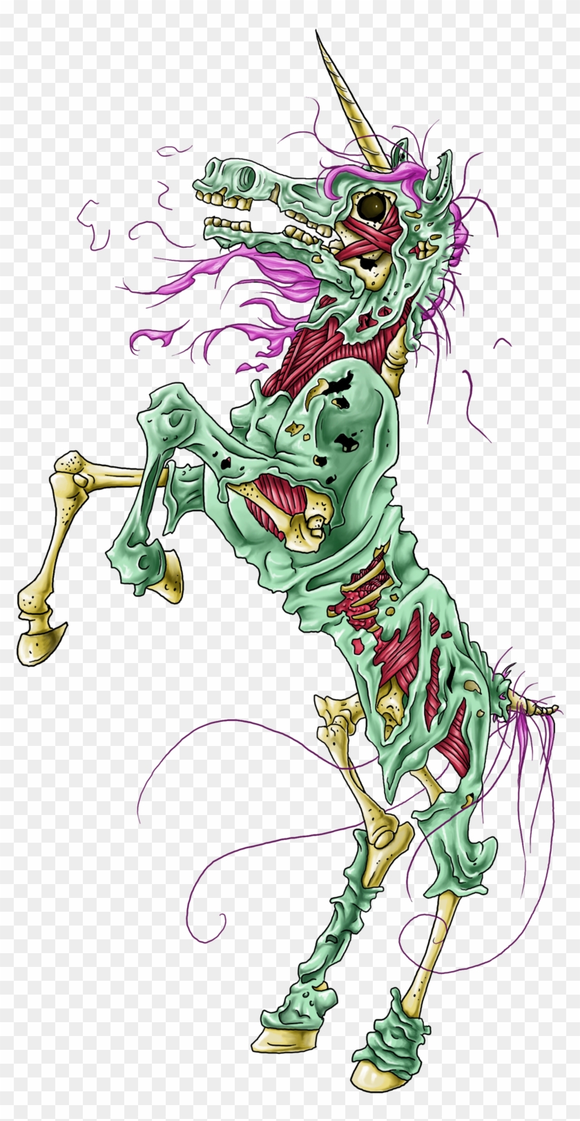 Zombie Unicorn By Cutekillerdog Zombie Unicorn By Cutekillerdog - Unicornio Zombie Png #1265788