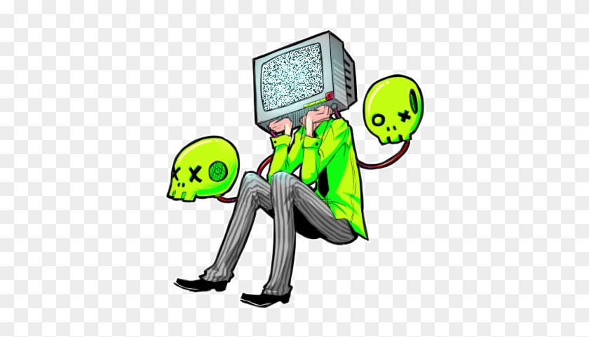 Skull-tv By Somik - Cartoon #1266294