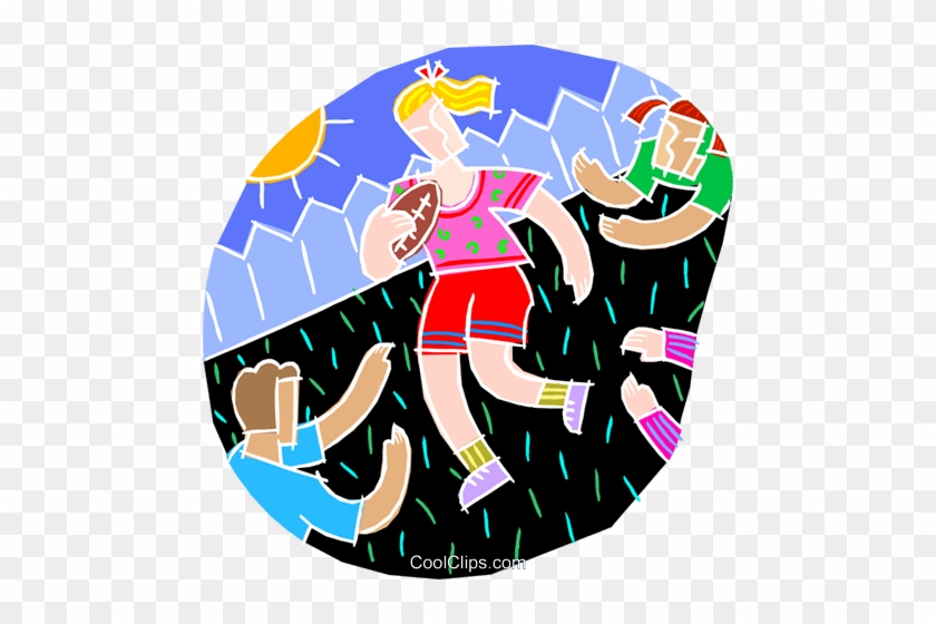 Football, Young Children Playing Football Royalty Free - Illustration #1266621