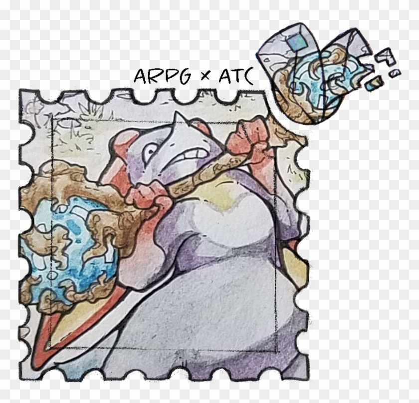 Coco's Arpgxatc 2018 Trade Stamp By Coconutcow - Cartoon #1266857