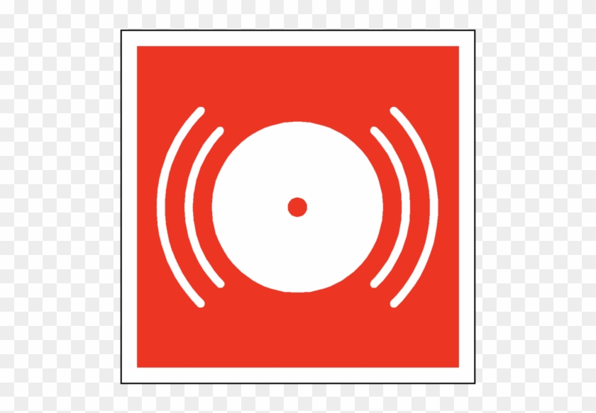 Fire Alarm Symbol Square Sticker - Circle #1267291