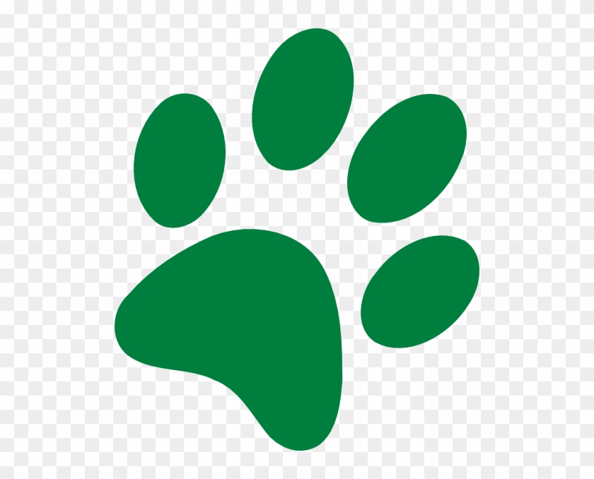 Jaggreenpawprint - Clip Art #201275