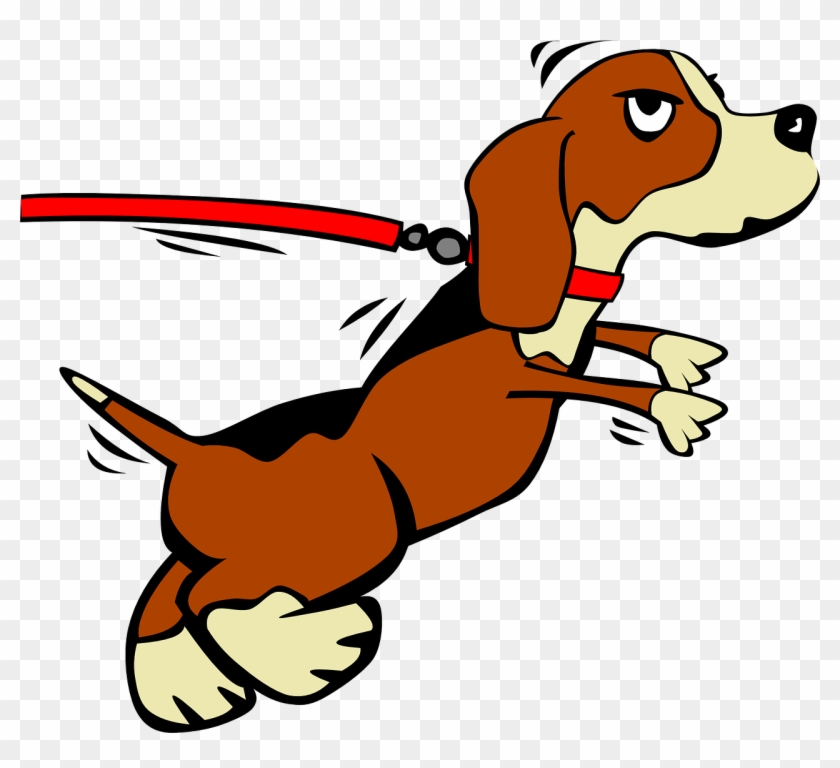 Dog On Leash Clip Art Download - Dog On Leash Clipart #201284