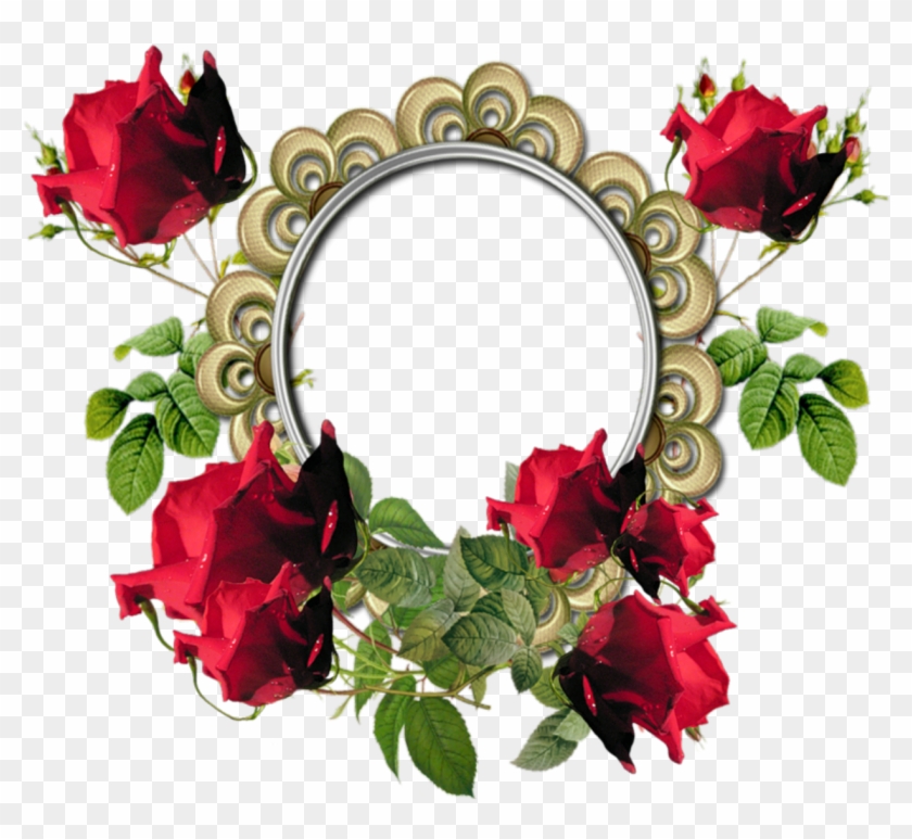 Red Flower Frame Png Photos Png Mart - Rose Flower Frames Png #201863