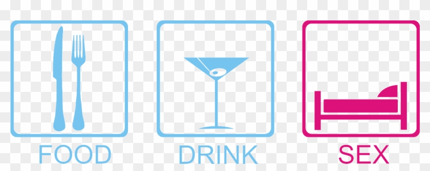 Free Vector Food, Drink, Sex Funny T-shirt - Food And Drinks Vector #202057
