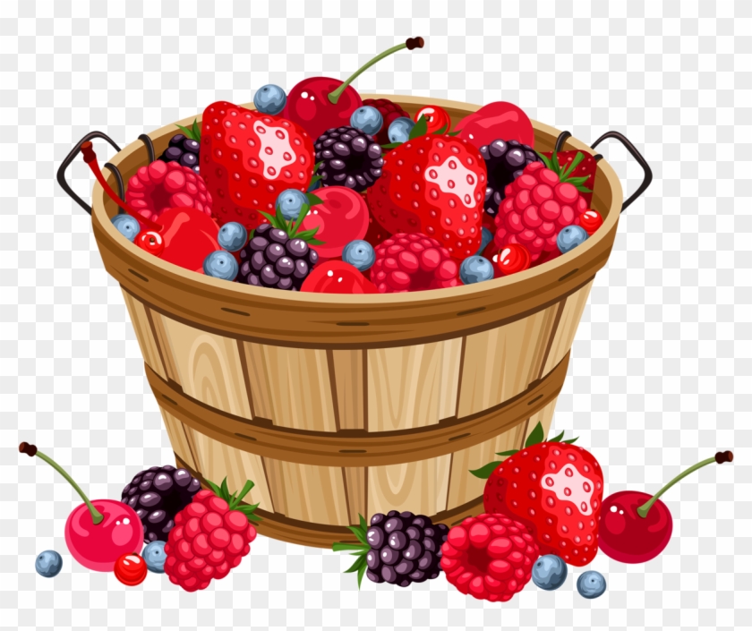Fruit Basket - Strawberry Basket Clipart #202219