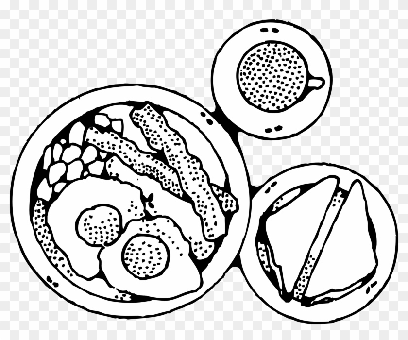 Breakfast Eggs Clipart - Breakfast Black And White #202897
