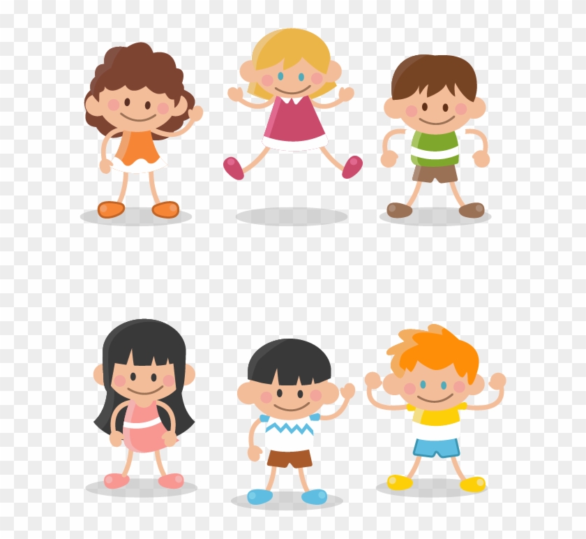 Boy Child Cartoon Clip Art - Cartoon Three Boys And Three Girls #203021