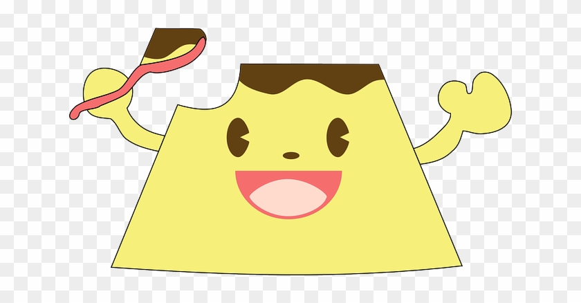 Cake, Cartoon, Food, Pudding, Happy, Face, Smile - Gambar Kartun Puding #203561