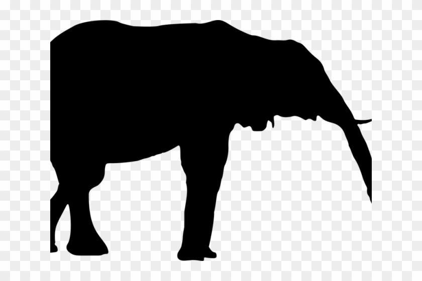 Mammal Clipart Elelphant - Elephanr Silheoutte Hd Png #1267962